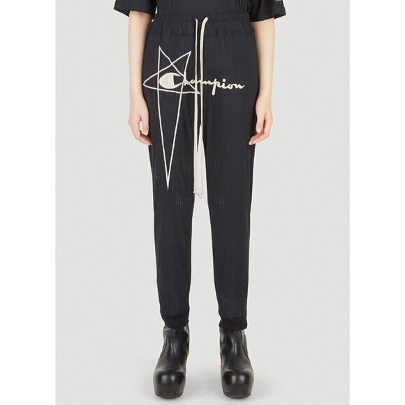 Rick Owens x Champion Embroidered Mesh Track Pants XS 2 New Co-lab Pentagram - Picture 1 of 14
